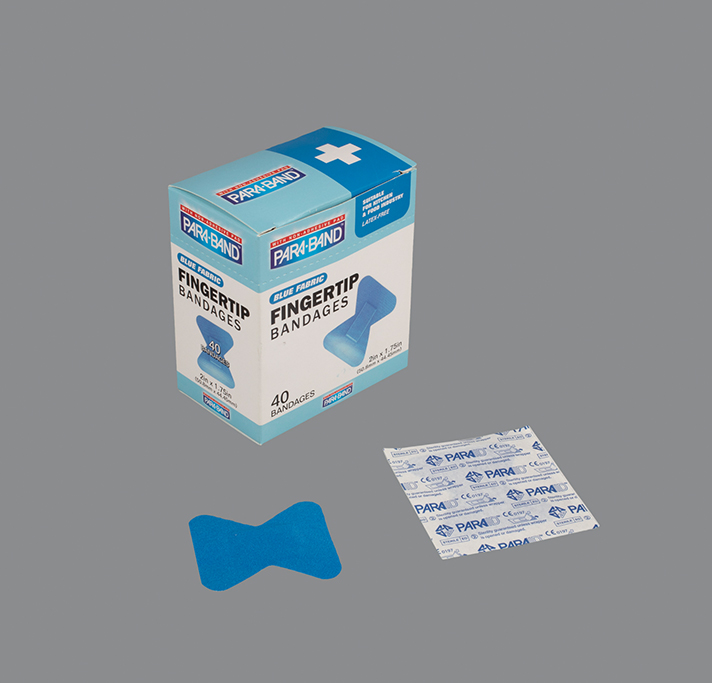blue adhesive bandages